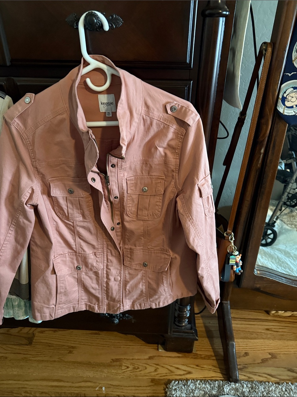 Kensie Dusty Rose Utility Jacket